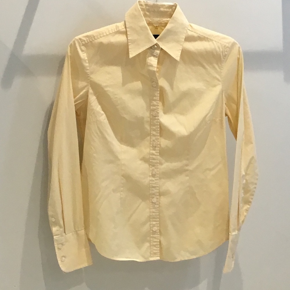 ⭐️ Martin+Osa Yellow Pinstriped Button Down Size 2